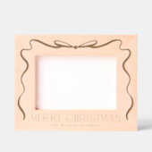 Vrolijk Kerstlint Vakantie Gegraveerde Lijstjes (Voorkant)