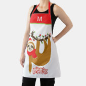 Vrolijk kerstluiaard Feestdagen Fun Modern Schort (Insitu)