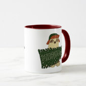 Vrolijk kerstluiaard in Pet Xmas Tree Coffee Mok (Voorkant rechts)