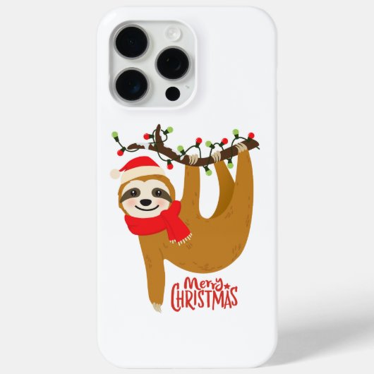 Vrolijk kerstluiaard Schattigee feestelijke Feestd Case-Mate iPhone Case (Achterkant)