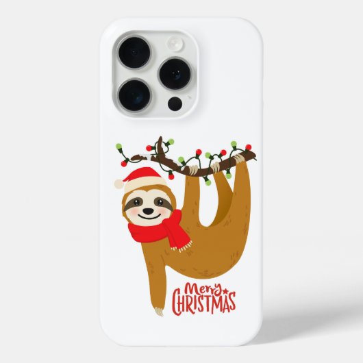 Vrolijk kerstluiaard Schattigee feestelijke Feestd Case-Mate iPhone Case (Achterkant)