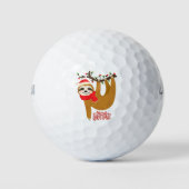 Vrolijk kerstluiaard Schattigee feestelijke Feestd Golfballen (Voorkant)