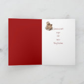 Vrolijk kerstma, Cute Otter Animal Humor Feestdagen Kaart (Binnen)