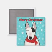 Vrolijk kerstmagneet met Rex de TV Terrier Magneet (Voorkant / Achterkant)