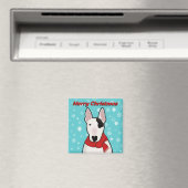 Vrolijk kerstmagneet met Rex de TV Terrier Magneet (Insitu (Vaatwasser))