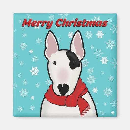 Vrolijk kerstmagneet met Rex de TV Terrier Magneet (Voorkant)