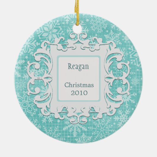 Vrolijk kerstmammie en Aangepaste foto van papa Keramisch Ornament (Achterkant)