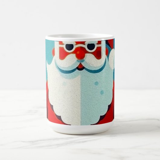 Vrolijk Kerstman gezicht Koffiemok (Center)