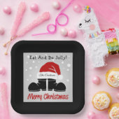 Vrolijk Kerstman Hoed/Laarzen Papier Bord (Feest)