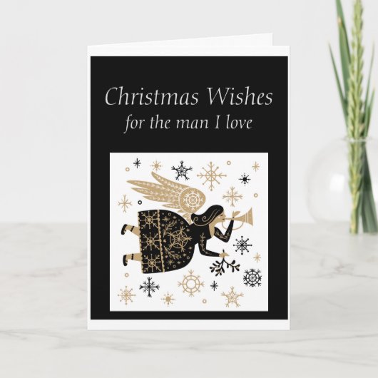 Vrolijk kerstMan Ik hou van Special Angel Card Kaart (Voorkant)
