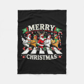 Vrolijk Kerstman Kippen Lover Grappig Boerderij An Fleece Deken (Voorkant)