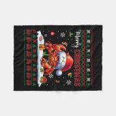 Vrolijk Kerstman Krab Trui Zee Dieren Lov Fleece Deken (Voorkant (Horizontaal))