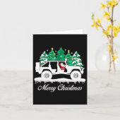 Vrolijk Kerstman rijden 4x4 Offroad VE Kaart (Gele Bloem)