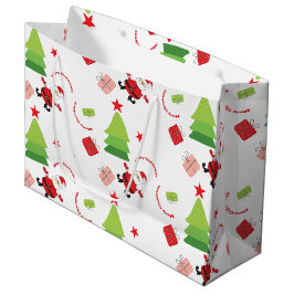 Vrolijk Kerstman rood en groen Groot Cadeauzakje