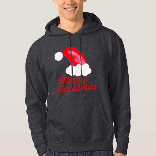 Vrolijk Kerstman Rood Pet Hoodie (Voorkant)