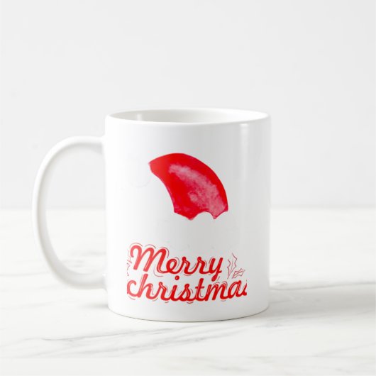 Vrolijk Kerstman Rood Pet Koffiemok (Links)