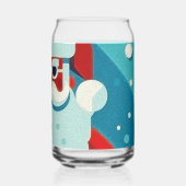 vrolijk kerstmangezicht blikvorm glas (Achterkant)