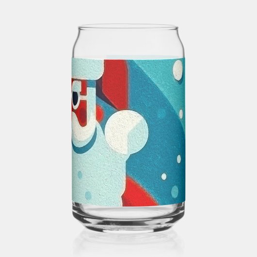 vrolijk kerstmangezicht blikvorm glas (Achterkant)