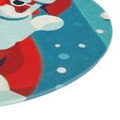 vrolijk kerstmangezicht snijplank (Hoek)