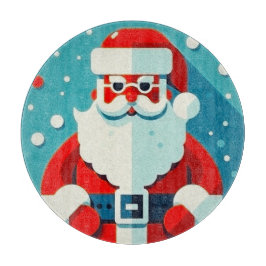 vrolijk kerstmangezicht snijplank