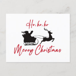 Vrolijk kerstmanslee en rendier briefkaart