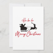 Vrolijk kerstmanslee en rendier feestdagenkaart (Voorkant)