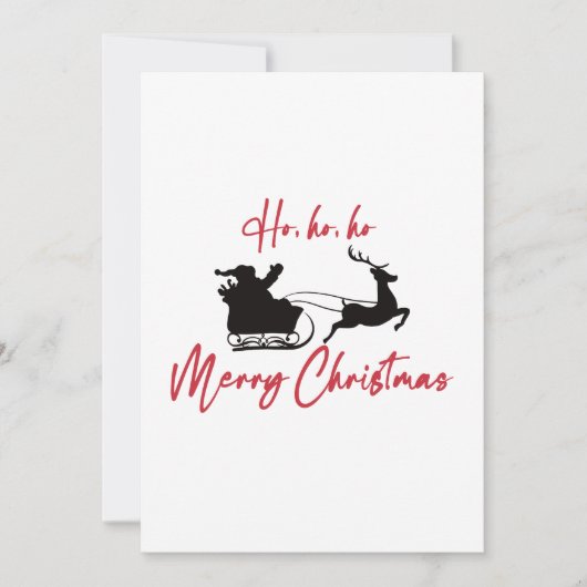 Vrolijk kerstmanslee en rendier feestdagenkaart (Voorkant)