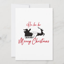 Vrolijk kerstmanslee en rendier feestdagenkaart
