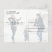 Vrolijk kerstmarineblauw Snowflake Winter 2 Foto Feestdagenkaart (Achterkant)