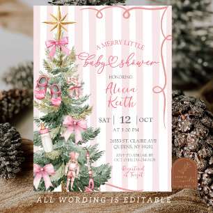 Vrolijk Kerstmeisje Baby Borrel Kaart