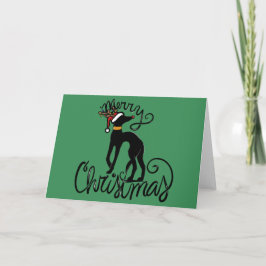 Vrolijk kerstmeisje kaart