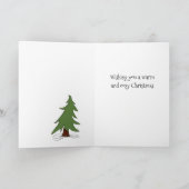 Vrolijk kerstmeisje met sneeuwpoppen kaart (Binnen)