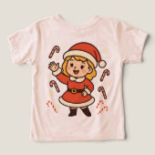 Vrolijk Kerstmeisje met Suikerstokken (Design achterkant)