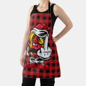 Vrolijk kerstmiddenvinger schort (Insitu)