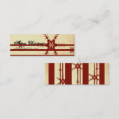 Vrolijk kerstmini-Visitekaartjes () Mini Visitekaartje (Voorkant / Achterkant)