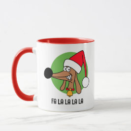 Vrolijk Kerstminiatuurlengte hond Mok