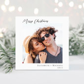 Vrolijk kerstminimaal Moderne Foto Feestdagenkaart