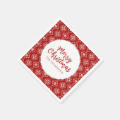 Vrolijk kerstminimalistisch eenvoudig sneeuwflake  servet (Hoek)