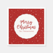 Vrolijk kerstminimalistisch Eenvoudige kalligrafie Servet (Voorkant)