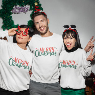 Vrolijk kerstminimalistisch kerstsweatshirt trui