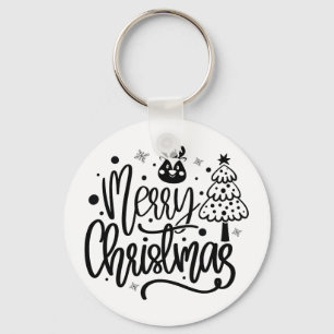 Vrolijk kerstminimalistische Sleutelhanger