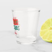 Vrolijk Kerstmis aangepaste familienaam Shot Glas (Rechts)