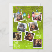 Vrolijk Kerstmis aangepaste multi fotokaart Feestdagenkaart (Voorkant)