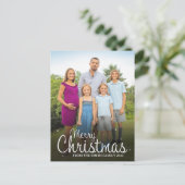 Vrolijk Kerstmis Aangepaste Naam en Foto Feestdagenkaart (Staand voorkant)
