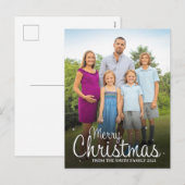 Vrolijk Kerstmis Aangepaste Naam en Foto Feestdagenkaart (Voorkant / Achterkant)