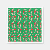 Vrolijk Kerstmis Aap Patroon Elf Santa Red Servet (Voorkant)