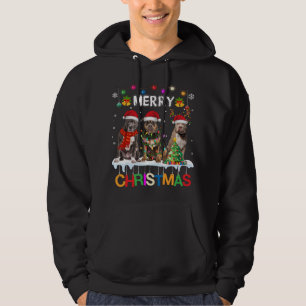 Vrolijk Kerstmis Amerikaanse Bully Kerstman Tre Hoodie