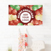 Vrolijk Kerstmis Ballonnen Custom Company Party Ro Spandoek (Insitu)