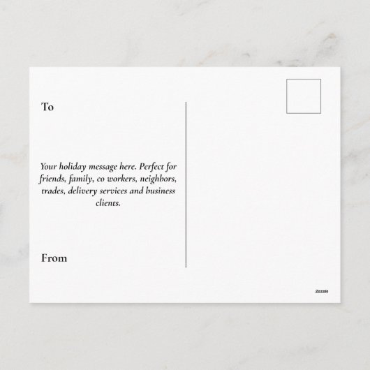 Vrolijk Kerstmis Bedrijfsnaam Medewerker Goud Feestdagenkaart (Achterkant)