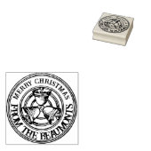 Vrolijk Kerstmis Bells Gepersonaliseerde Vakantie  Rubberstempel (Gestempeld)